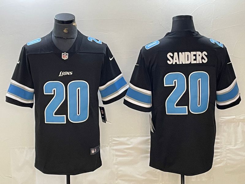 Men Detroit Lions 20 Sanders Black Nike Vapor Untouchable Limited NFL Jersey